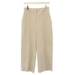 プラステ PLST 24SS ワイドパンツ M ベージュ 無地 センタープレス クロップド丈 12-4206012 /KH