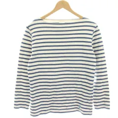 オーチバル ORCIVAL オーシバル バスクシャツ カットソー 2 白 ホワイト 水色 ライトブルー ボーダー 長袖 ボートネック /HN