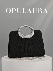 バッグ レディース ドレスバッグ レディースファッション スパークリングクリスタル ラインストーン イブニングクラッチバッグ、きらめく高級ダイヤモンド付き フォーマルドレスバッグ、ガラ、パーティー、誕生日、結婚式、