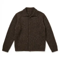 [C-13] 古着 ブラウン系 織り柄 長袖ニット