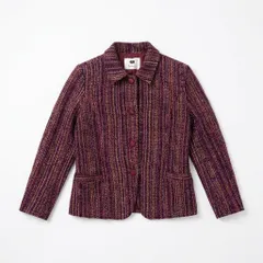 [C-15] ミックスカラー ツイード ノーカラージャケット