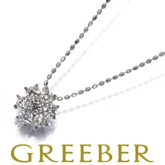  ダイヤ ダイヤモンド 0.50ct フラワー ネックレス K18WG #189103