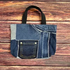 デニムリメイク ミニトートバッグ（ハンドメイド・一点物）