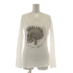 ディーゼル DIESEL カットソー XXS 白 ホワイト 長袖 スカル柄 /AU