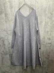 M.deux エムドゥ 2WAY フレア ニット ワンピース sizeM/グレー ■◇ レディース