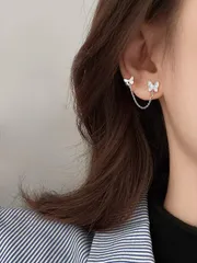 ジュエリー レディース イヤーアクセサリー 1個 蝶々デコレーション ピアス