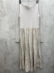 OPAQUE.CLIP オペークドットクリップ ニット ドッキング ワンピース size38/M/ベージュ ■◇ レディース