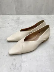 EVOL イーボル IU5031 Vカットポインテッドスタックヒール パンプス size23.0/アイボリー  ■◇ レディース