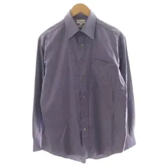 ポールスミス PAUL SMITH ワイシャツ 長袖 チェック柄 コットン M 紫 パープル 413626 /AN53