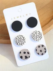 ジュエリー レディース イヤーアクセサリー セット 3ペア/セット 丸い スタッドピアス
