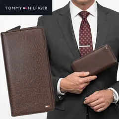 トミーヒルフィガー TOMMY HILFIGER 長財布 小銭入れ付 31TL190011 (54) BROWN メンズ レディース サイフ ギフト