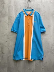 PUMA プーマ ポロシャツ sizeS/青ｘオレンジ  ■◆ メンズ