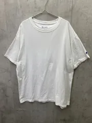 Champion チャンピオン ロゴ刺繍 半袖 Tシャツ sizeXL/白  ■◆ メンズ