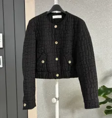 ザラ ブラック キルティング クロップド ジャケット