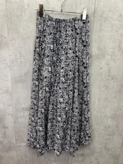 URBAN RESEARCH アーバンリサーチサニーレーベル ボタニカルプリント ロング フレア スカート sizeF/ブラック ■◇レディース