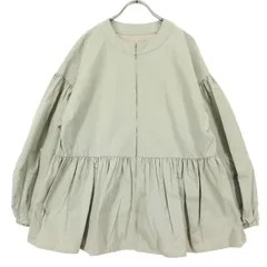 美品 earth music&ecology アースミュージックアンドエコロジー 長袖 ジップジャケット F ベージュ系 レディース 古着