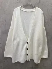 SELECT MOCA セレクトモカ by SON スリーブリンキングVネックカーディガン オーバーサイズ sizeF/白 ◆■レディース