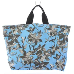ノマディス NOMADIS フラワープリントトートバッグ ショルダーバッグ 花柄 ブルー /TK