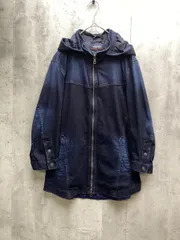 NICOLE CLUB FOR MEN ニコルクラブフォーメン ストレッチデニムシャツブルゾン パーカー ジャケット ウォッシュ加工 size46/ネイビー ■◇メンズ