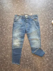 ZARA ザラ メンズ ブランド バイカー スリム テーパード デニム