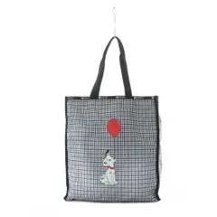 レスポートサック LesportSAC × ディズニー Disney LG BOOK TOTE ダルメシアンプレイドトート トートバッグ 黒 ブラック 白 ホワイト 茶色 ブラウン 青 チェック柄 101匹わんちゃん ダルメシアン柄 A4 /RI ■OS