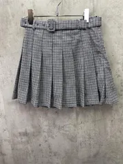 ZARA ザラ 千鳥格子 チェック柄 プリーツ フレア ミニ スカート sizeS/白ｘ緑 ■◇レディース