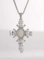 ジュエリー レディース ネックレス 1個 ヴィンテージ クロスペンダント ユニセックス 誇張 パンク ネックレス アクセサリー