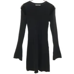 SNIDEL スナイデル 長袖 リブニット ワンピース F ブラック レディース 古着