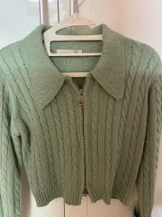 ケーブル ニット カーディガン
