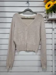 #レディース ファッション WELLROW ベージュ色 ニット カーディガン