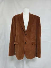 ZARA ブラウン コーデュロイ ダブルボタン ブレザー ジャケット メンズ 100-105 1209