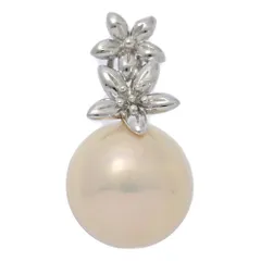 TASAKI PEARL タサキ 田崎真珠 フラワーモチーフ マベ真珠/マベパール ペンダントトップ/Silver/銀製-2.9g/シルバー【♀】【N】【レディース】★■605006【中古】