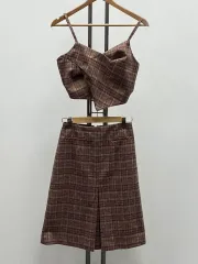 メゾンドゥ ROEM チェック セットアップ