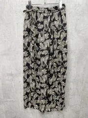 美品 AZUL BY MOUSSY アズールバイマウジー ペイズリー柄 イージー パンツ sizeS/白ｘ黒 ■◆レディース