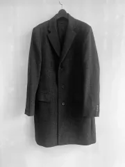 UNIQLO ユニクロ メンズ ウール カシミア ブレンド モール チェック CHECK シングル Single コート ラージサイズ Lサイズ