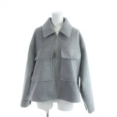 ロペピクニック ROPE Picnic 25AW ジャージーメルトンシリーズ ポケット付きジップブルゾン ジャケット 上着 F グレー 長袖 ジップアップ フラップポケット /AP