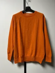 オレンジニット（メリノウール50％）