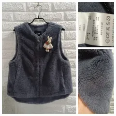 55 ウール100% ベスト グレー