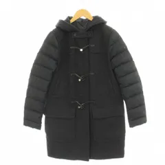 トミーヒルフィガー TOMMY HILFIGER コート ウール S 黒 ブラック フード付き トグルボタン 長袖 /GP