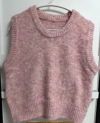 ピンク ニット ベスト