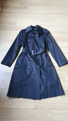 春 秋 ブラック トレンチコート 55