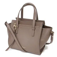 Salvatore Ferragamo サルヴァトーレ フェラガモ バッグ グレー | エイミー レザー トートバッグ FE21 F478 | ハンドバッグ ショルダー2WAY | 肩掛け 斜め掛け | ブランド カバン【レディース】【中古】