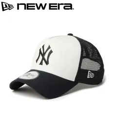 新品 NEWERA ニューエラ 正規品 メッシュキャップ ニューヨーク ヤンキース NY MLB キャップ メッシュ CAP 帽子 9FORTY AF 刺繍 ユニセックス メンズ レディース ツートン ホワイト ブラック 14744893