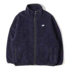 【美品】SSZ エス エス ズィー ジャケット ネイビー パープル 紺 紫 サイズ:S | 22AW ジオメトリック ジャガード フリース ジャケット JACQUARD FLEECE | 上着 アウター ブルゾン【メンズ】【中古】