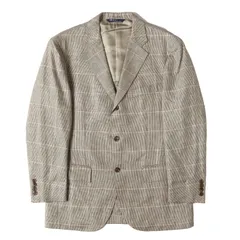 POLO Ralph Lauren ポロ ラルフローレン ジャケット ブラウン×アイボリー×ピンク サイズ:C96-W86-R175 AB6 | 00s グレンチェック 段返り3B テーラード ジャケット | 日本製 上着 アウター ブルゾン【メンズ】【中古】