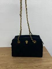 ÷1 ヴィンテージバッグ ブラック キルティング チェーン ショルダーバッグ 【バッグ】 【2】