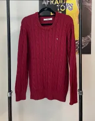 (送料無料)アーノルドパーマー レッド レディース ケーブル編み ニット 105