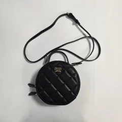 1827 サマンサタバサ キルティング ミニ ラウンド クロスバック ブラック