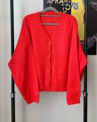 (送料無料)オレンジ レディース ニットカーディガン Free!