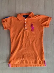ポロラルフローレン オレンジ ビックポニー キッズ 半袖 カラーTシャツ (10歳)